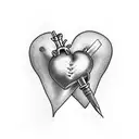 Heart with 3 Daggers tattoo design idea