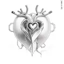 Heart with 3 Daggers tattoo design idea