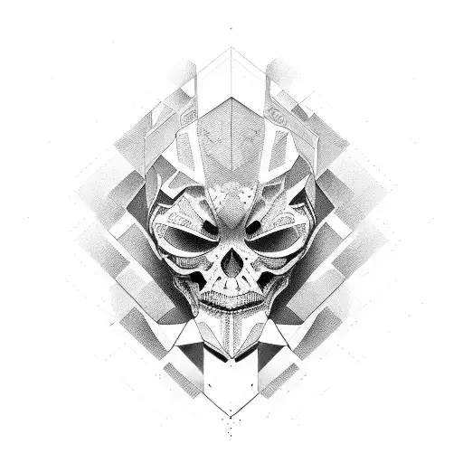 cyber sigilism tattoo design idea