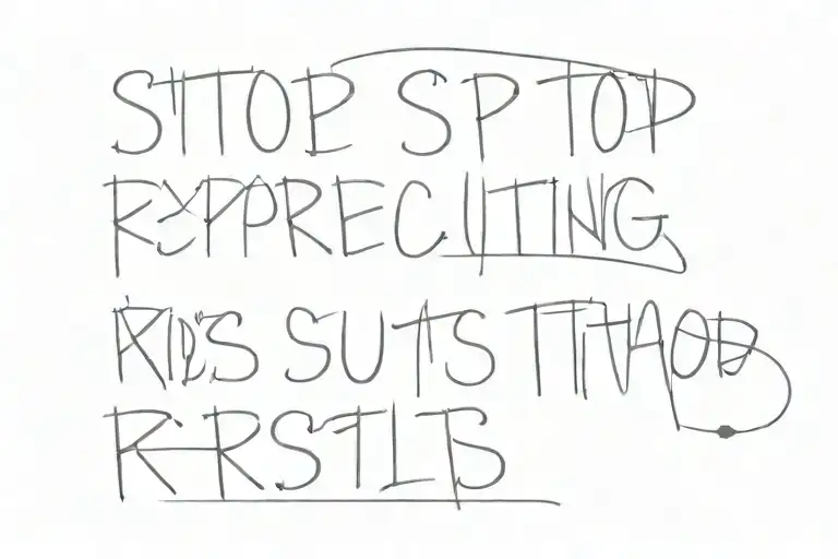 Text:Stop expecting results that you know you didn't work for tattoo design idea