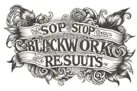 Text: Stop expecting results that you know you didn't work for tattoo design idea