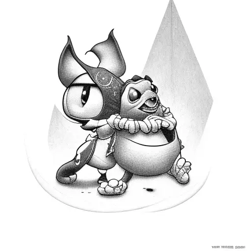 disney stitch tattoo design idea