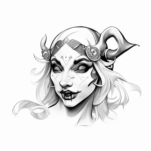 Jester tattoo design idea