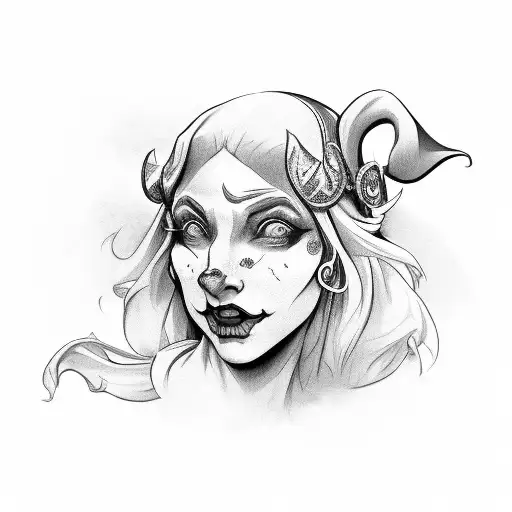 Jester tattoo design idea