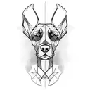 three doberman dogs  tattoo design idea