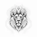 Rose lion moon dove bird tattoo design idea