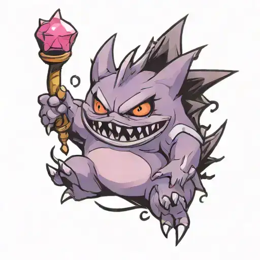 pokemon gengar tattoo design idea