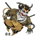 oni mascara tattoo design idea