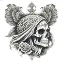 la santa muerte tattoo design idea