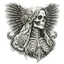 la santa muerte tattoo design idea