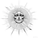 icarus and sun  tattoo design idea