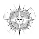 icarus and sun  tattoo design idea