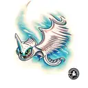 Flying phoenix casting toothless shadow tattoo design idea