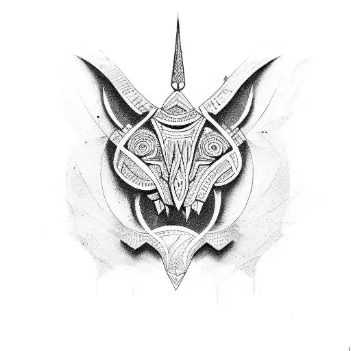 Amazonian tribal art animal mysterious  tattoo design idea