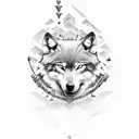 Wolf viking tattoo design idea