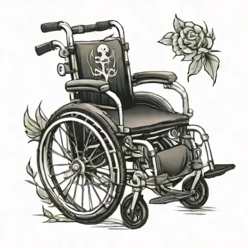 wheelchair tattoo design idea