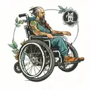 wheelchair tattoo design idea