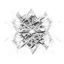 An abstract design of shattered chains with lyrics from your darkest rap verse tattoo design idea