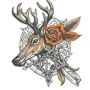 Deer, Duck, Hunting, Feathers, cross, ace of spades  tattoo design idea