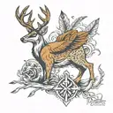 Deer, Duck, Hunting, Feathers, cross, ace of spades  tattoo design idea