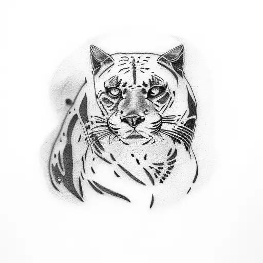 Panther tattoo design idea