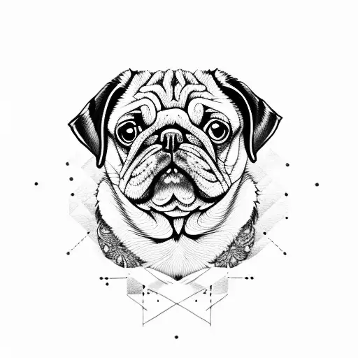 The 23 Minimalist Pug Tattoo Designs | Page 2 of 8 | The Dogman | Pug tattoo,  Dog portrait tattoo, Dog tattoos