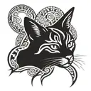 cat tattoo design idea