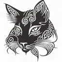 cat tattoo design idea