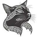 cat tattoo design idea