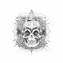 memento mori tattoo design idea