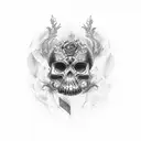 memento mori tattoo design idea