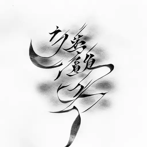 Asian calligraphy of a meaningful word or phrase tattoo design idea