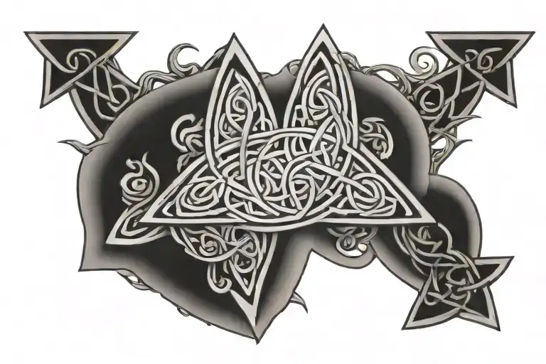 Celtic trinity knot tattoo design idea