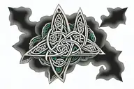 Celtic trinity knot tattoo design idea