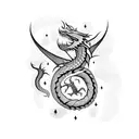 Nordic Dragon tattoo design idea