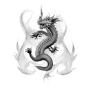 Nordic Dragon full body  tattoo design idea