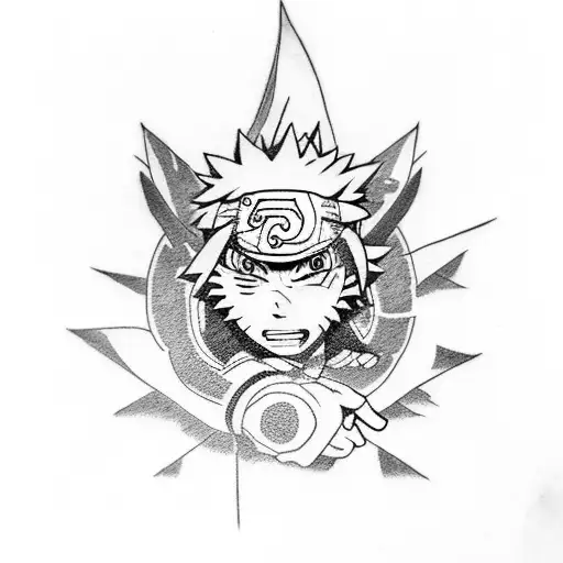 Naruto old school tattoo design idea