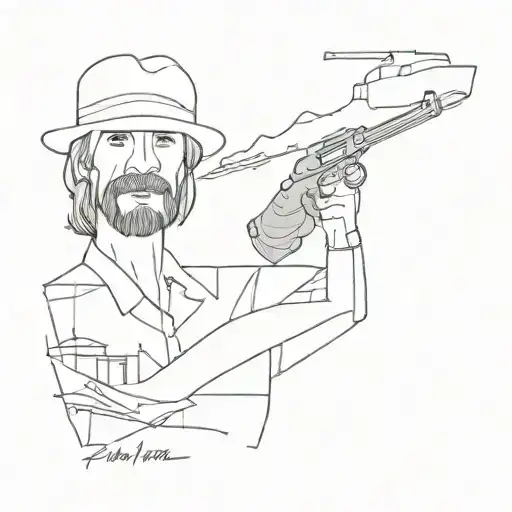 tattoo inspired by the film Paris, Texas by Wim Wenders tattoo design idea