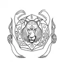 Leo Aquarius Aries  tattoo design idea