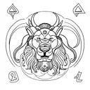Leo Aquarius Aries  tattoo design idea