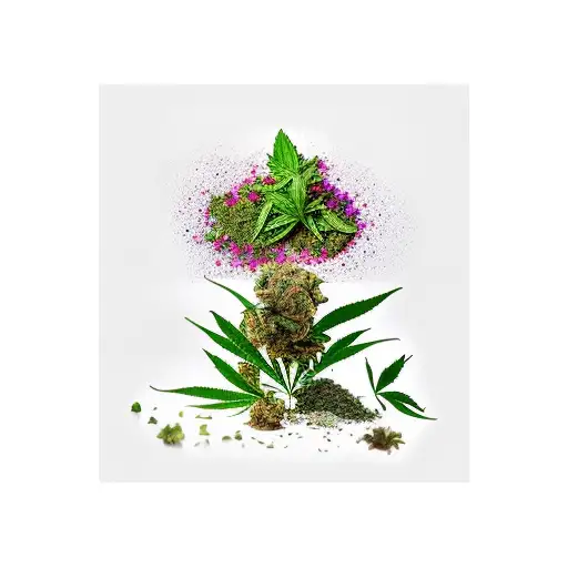 herbs , tea and weed in color  tattoo design idea