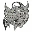 Celtic warrior tattoo design idea