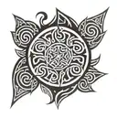 Celtic warrior tattoo design idea