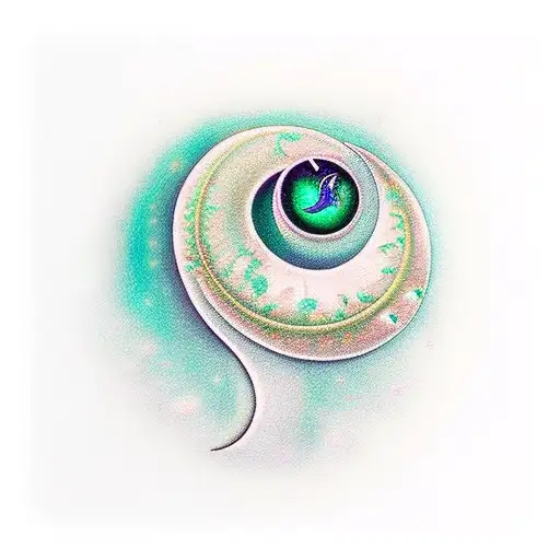 poison lily of the valley crescent moon tattoo design idea