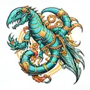 Scorpio Aquarius tattoo design idea