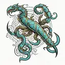 Scorpio Aquarius tattoo design idea