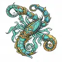 Scorpio Aquarius tattoo design idea