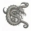 Scorpio Aquarius tattoo design idea
