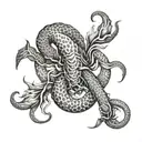 Scorpio Aquarius tattoo design idea