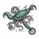 Scorpio Aquarius tattoo design idea